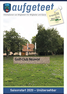 Golfclub Neuhof Magazin aufgeteet Cover Nr21